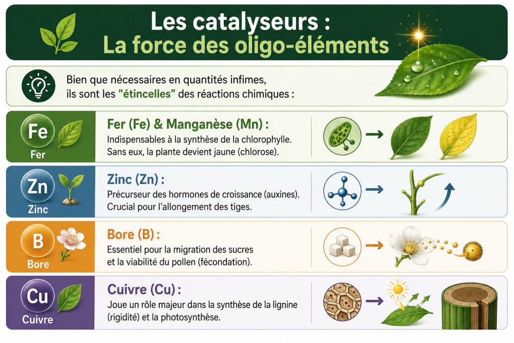 Rôles des oligo-éléments dans la plante